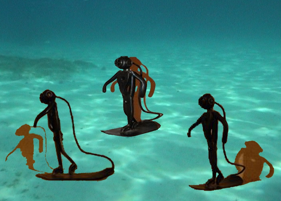 les ombres des plongeurs